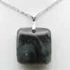 Square labradorite pendant - 2