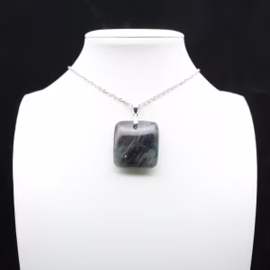Square labradorite pendant