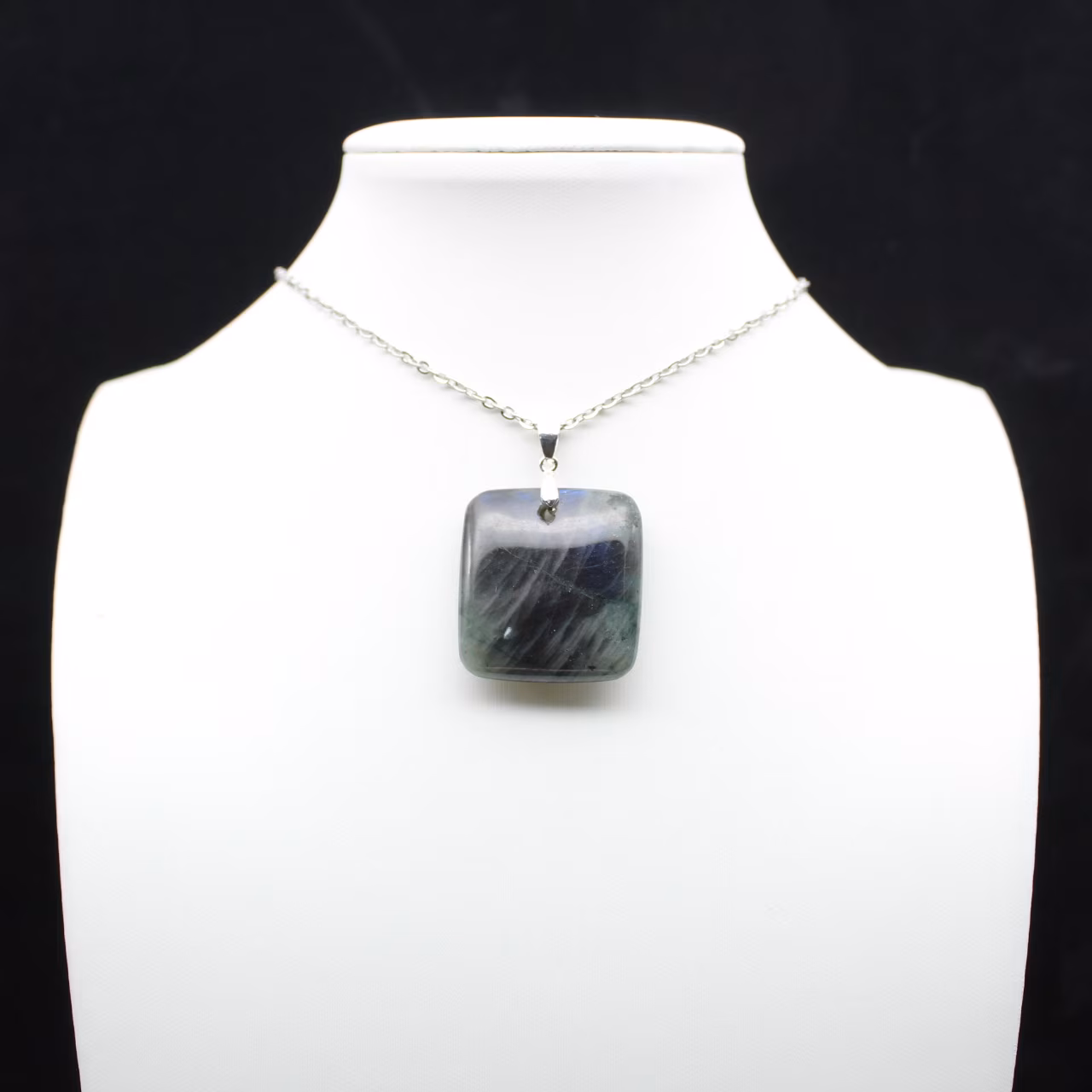 Square labradorite pendant