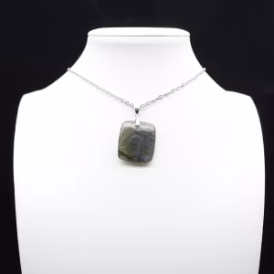Square labradorite pendant