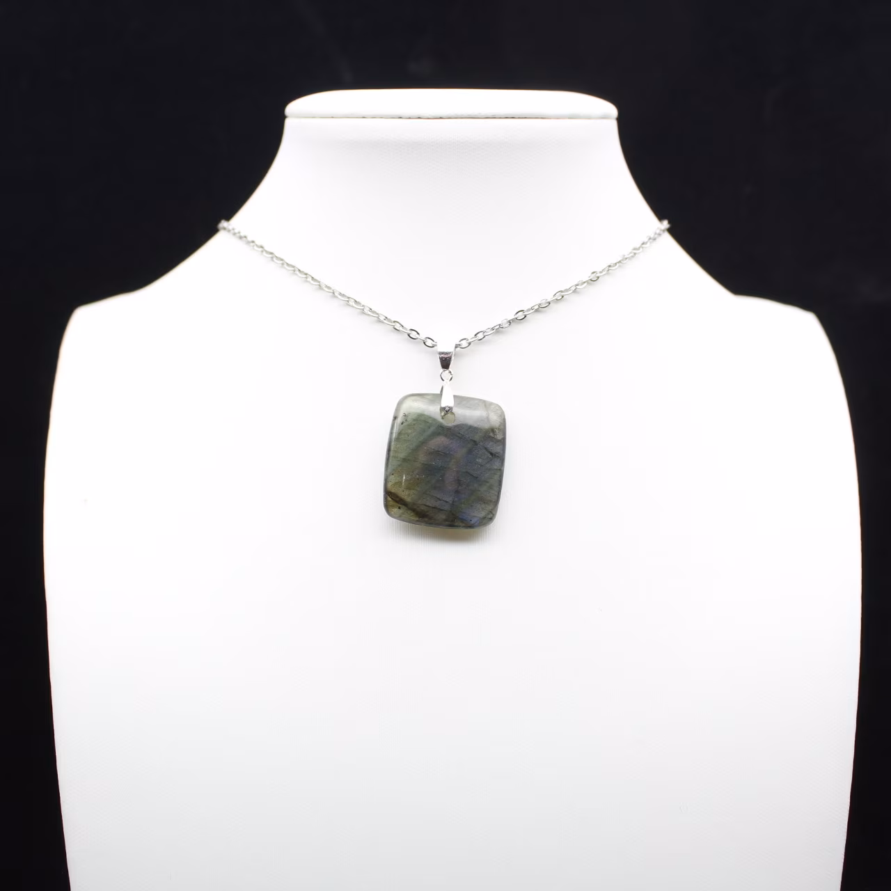 Square labradorite pendant