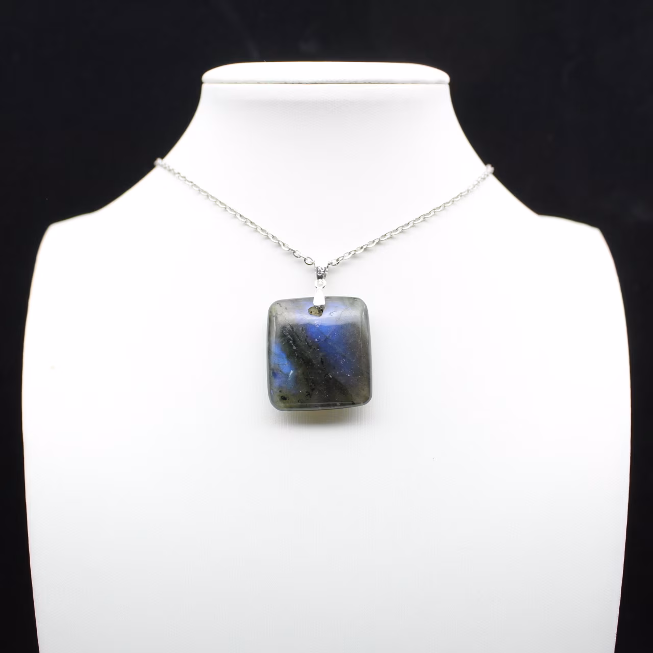Square Labradorite Stone Pendant