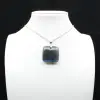 Square labradorite pendant - 4