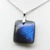 Square pendant in labradorite from Madagascar - 1