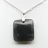 Square pendant in labradorite from Madagascar - 2