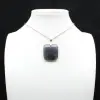Square labradorite pendant - 0