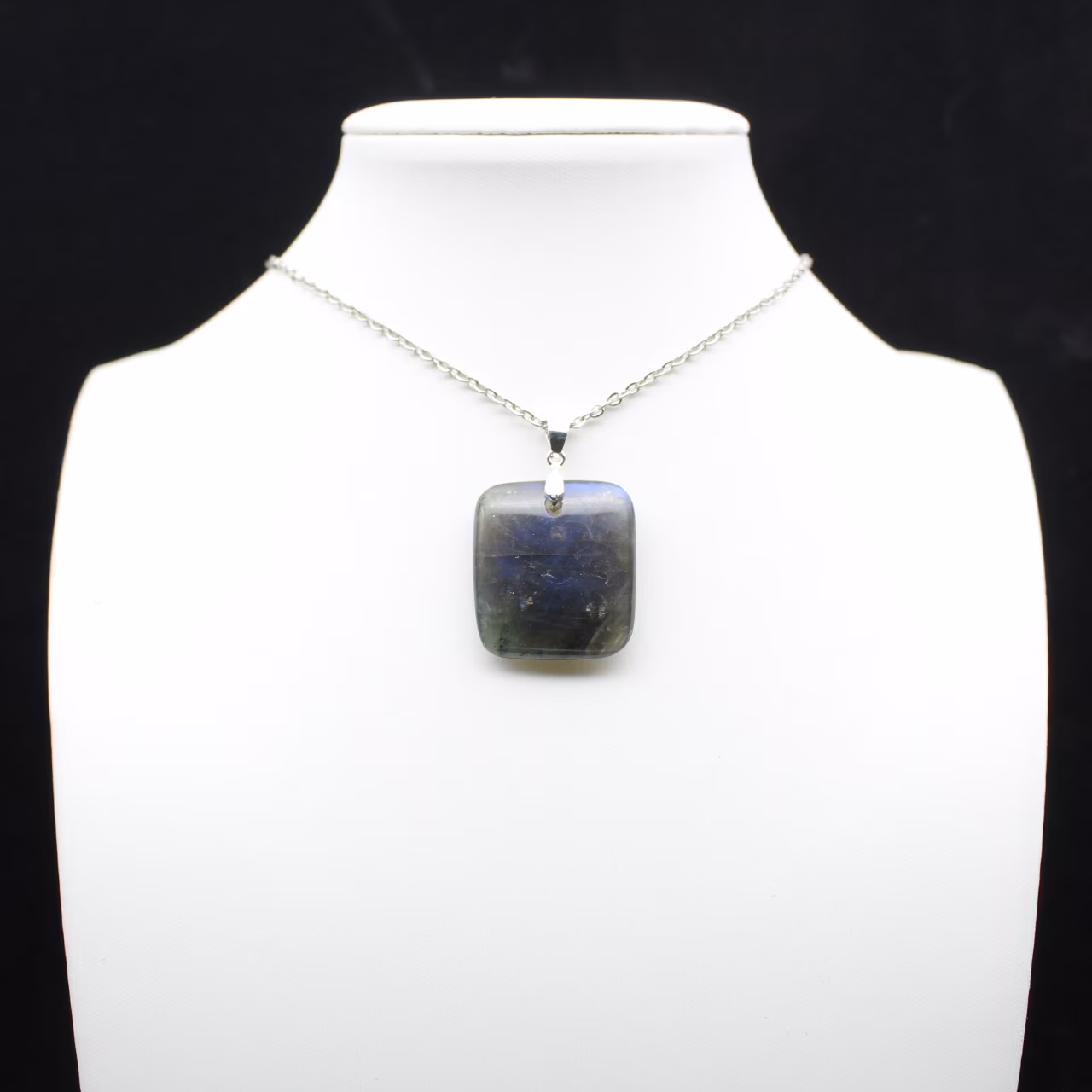 Square labradorite pendant