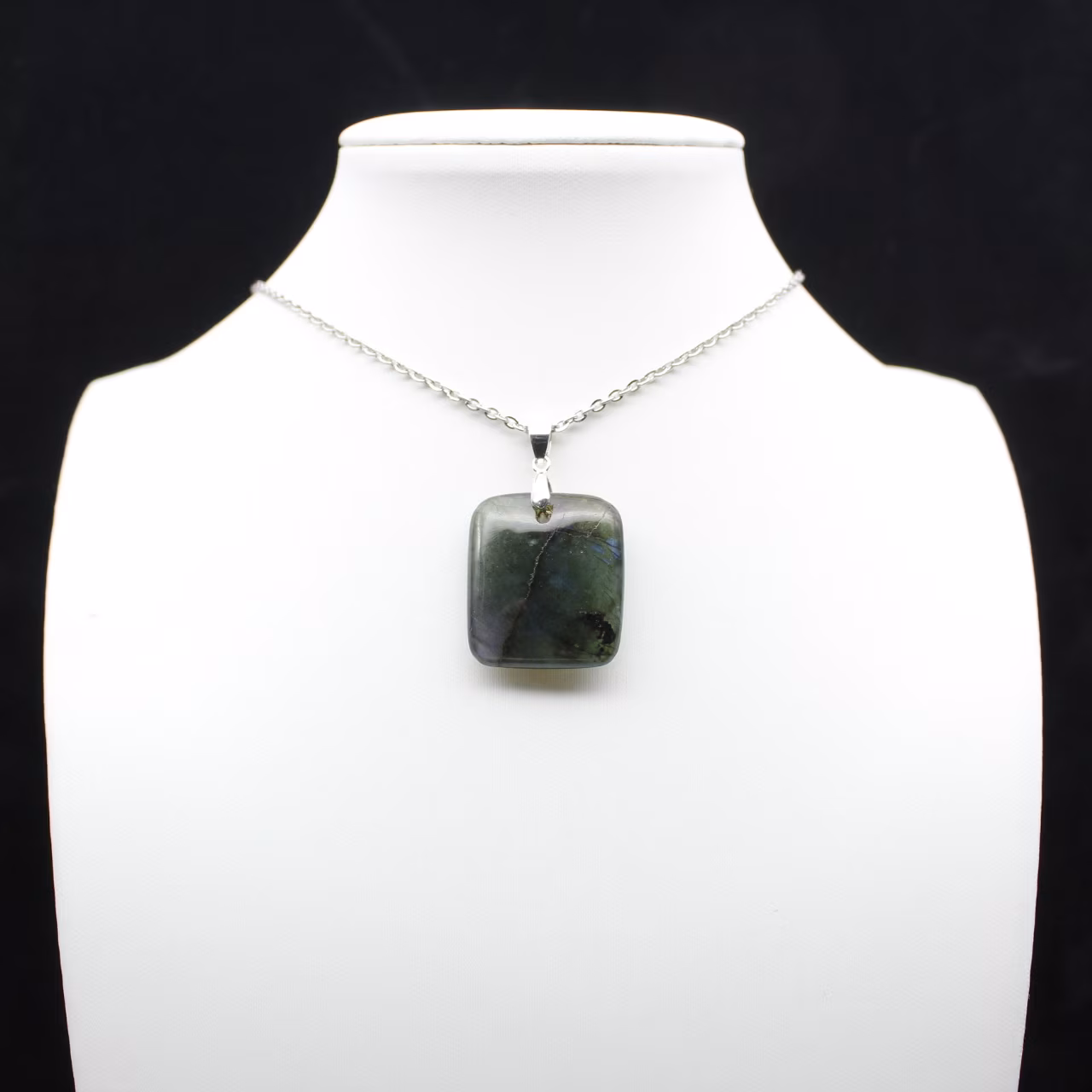 Square labradorite pendant