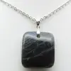 Square labradorite pendant - 2