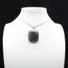Square labradorite pendant - 0