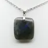 Square labradorite pendant - 1