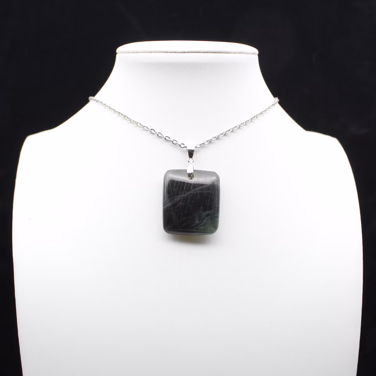 Square Labradorite Stone Pendant