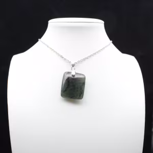 Natural labradorite square pendant