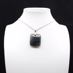 Square labradorite pendant