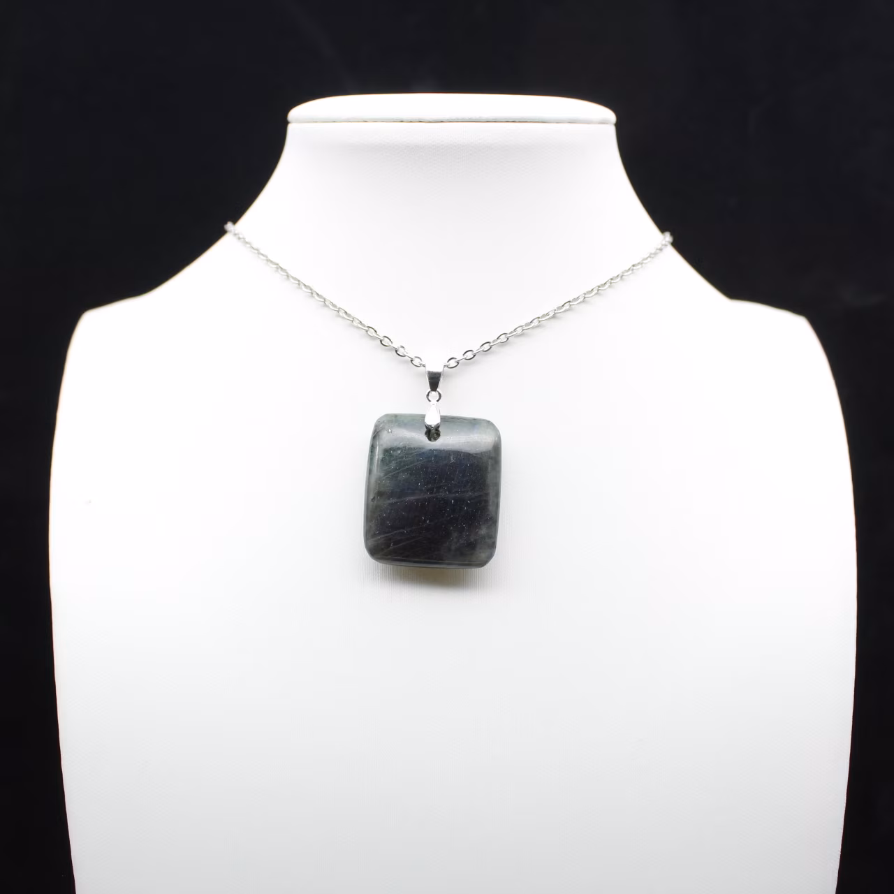 Square labradorite pendant