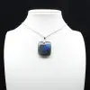 Square labradorite pendant - 8