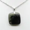 Natural labradorite square pendant - 2