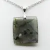 Square pendant in labradorite from Madagascar - 1