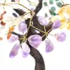 Mineral tree with an amethyst base and leaves made of various minerals - 13
