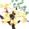 Mineral tree with an amethyst base and leaves made of various minerals - 14