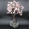 Mineral tree with amethyst base and rose quartz leaves - 6
