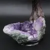Mineral tree with amethyst base and rose quartz leaves - 10