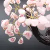 Mineral tree with amethyst base and rose quartz leaves - 11