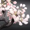 Mineral tree with amethyst base and rose quartz leaves - 13