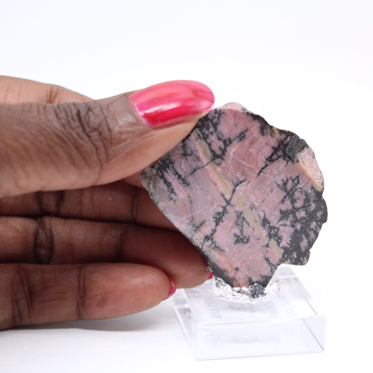 Polished Rhodonite slice quality decoration piece