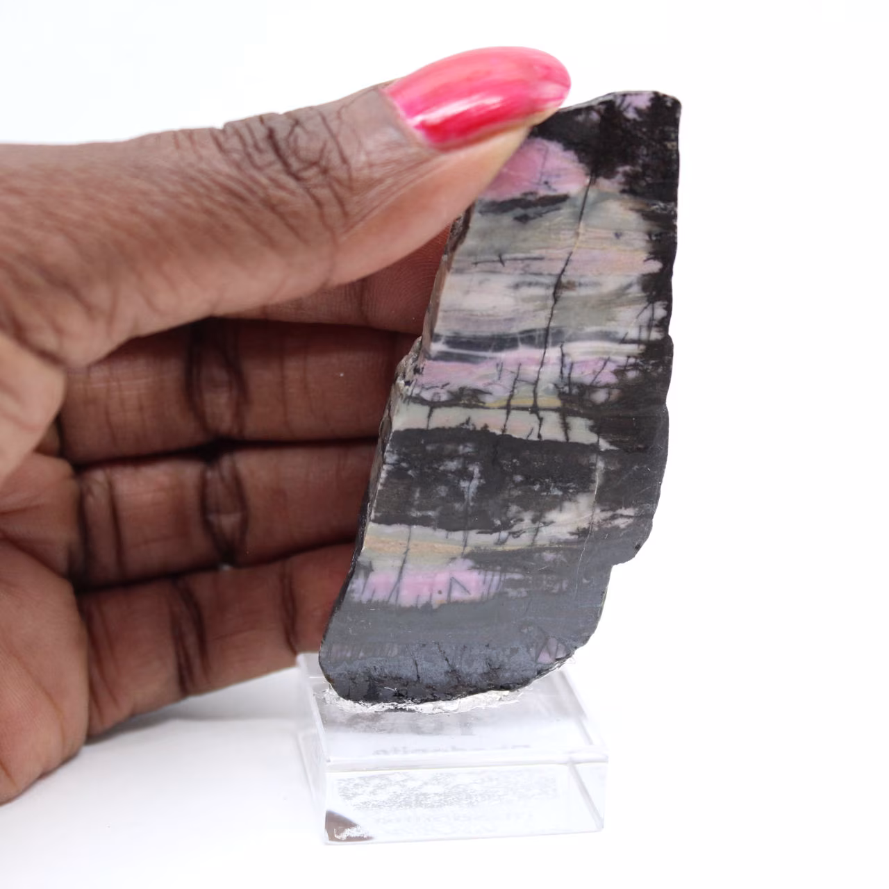 Natural Rhodonite slice ideal for decoration