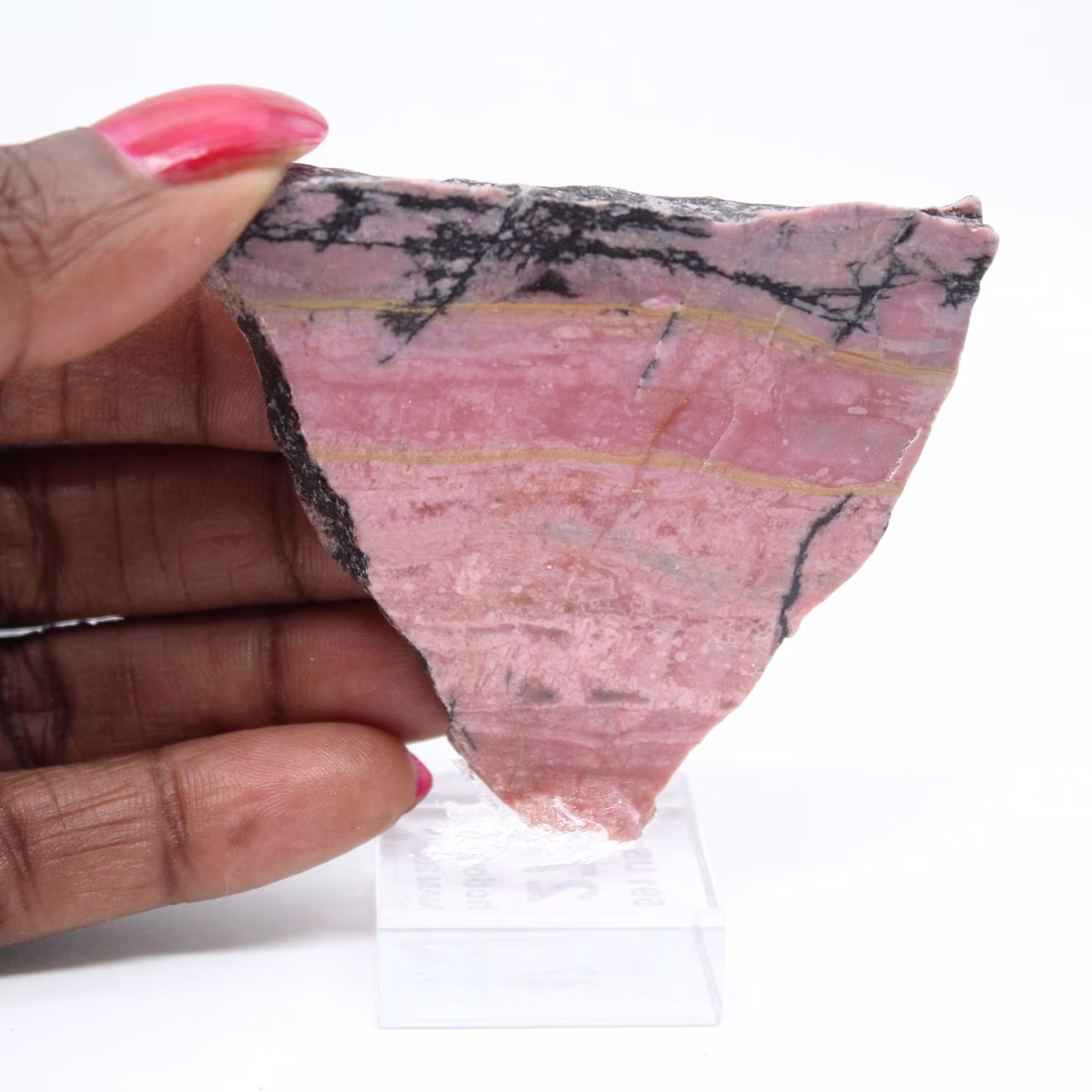 Polished Rhodonite slice quality decoration piece