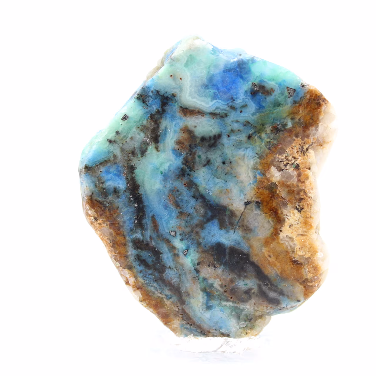 Azurite Malachite stone slice for collection and crafting