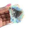 Authentic Azurite Malachite stone slice for decoration - 4
