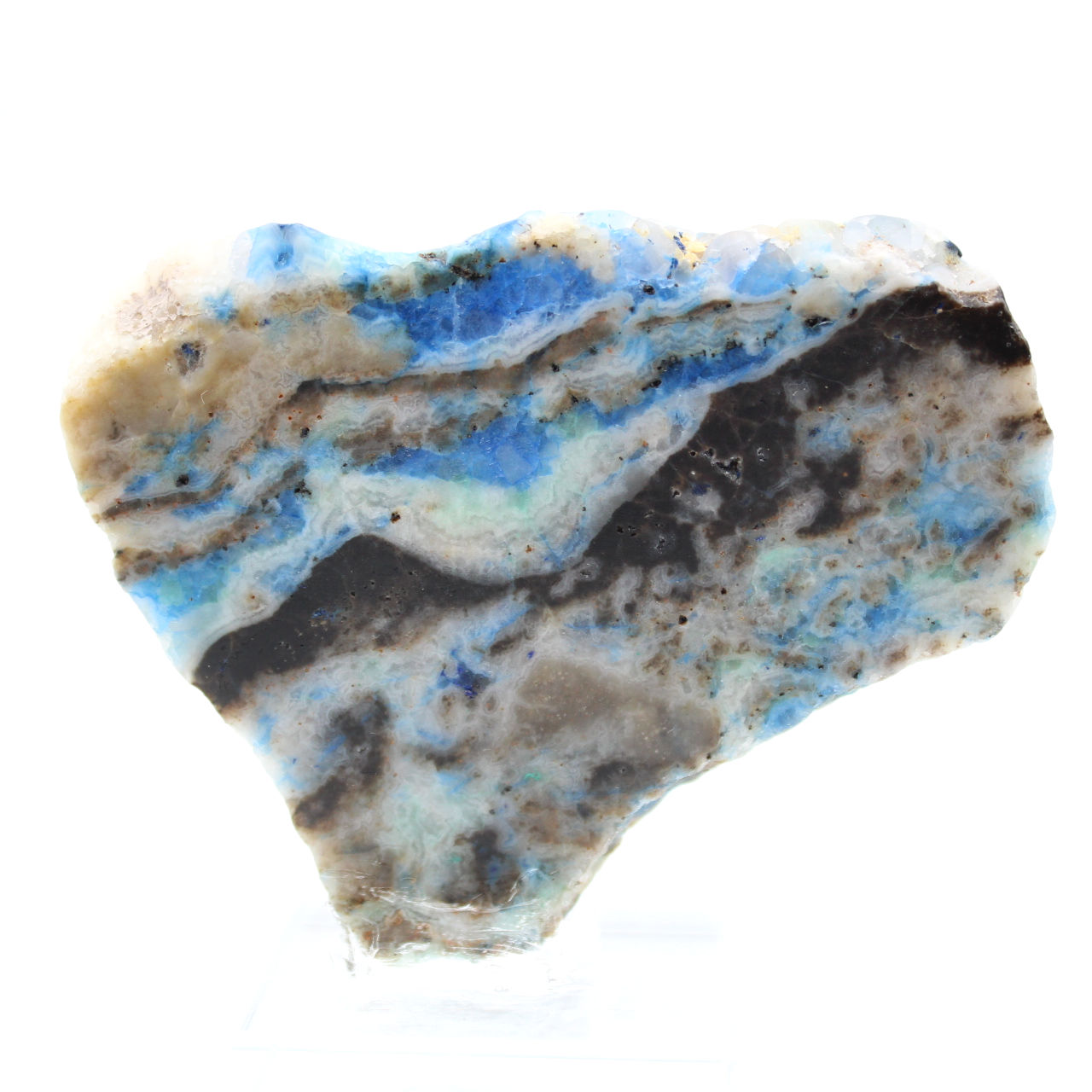 Polished Azurite Malachite slice quality raw mineral