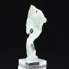 Authentic polished Green Aragonite stone slice - 1