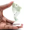 Authentic polished Green Aragonite stone slice - 4