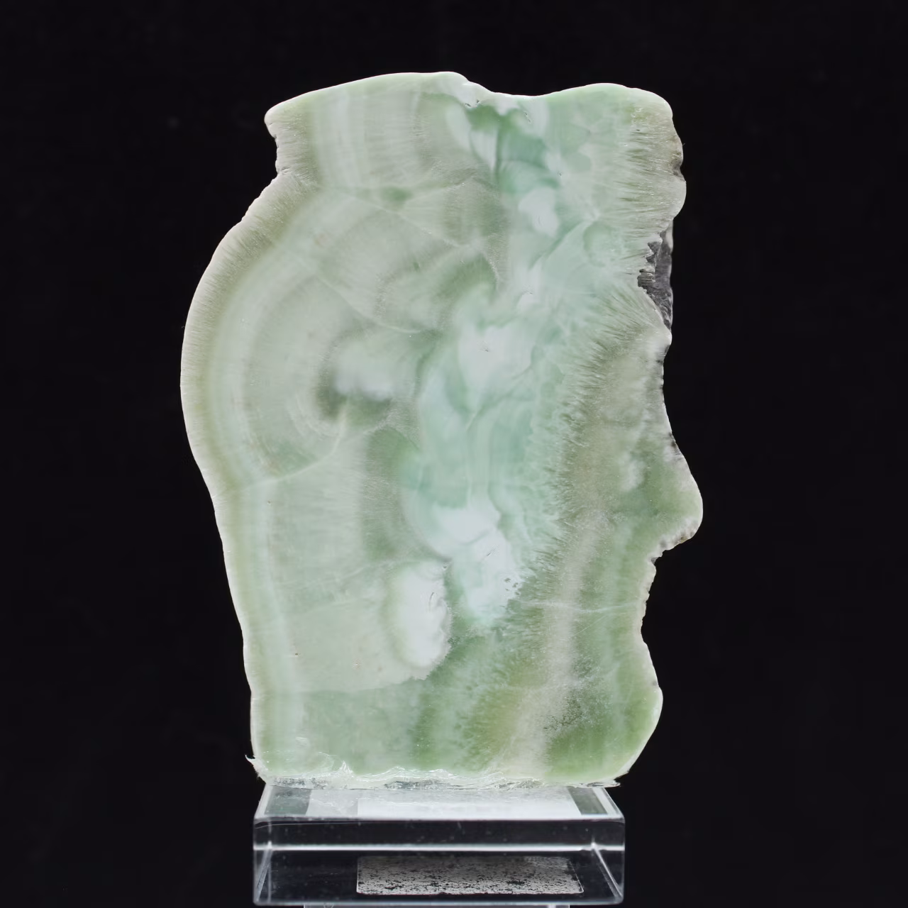 Natural Green Aragonite stone slice