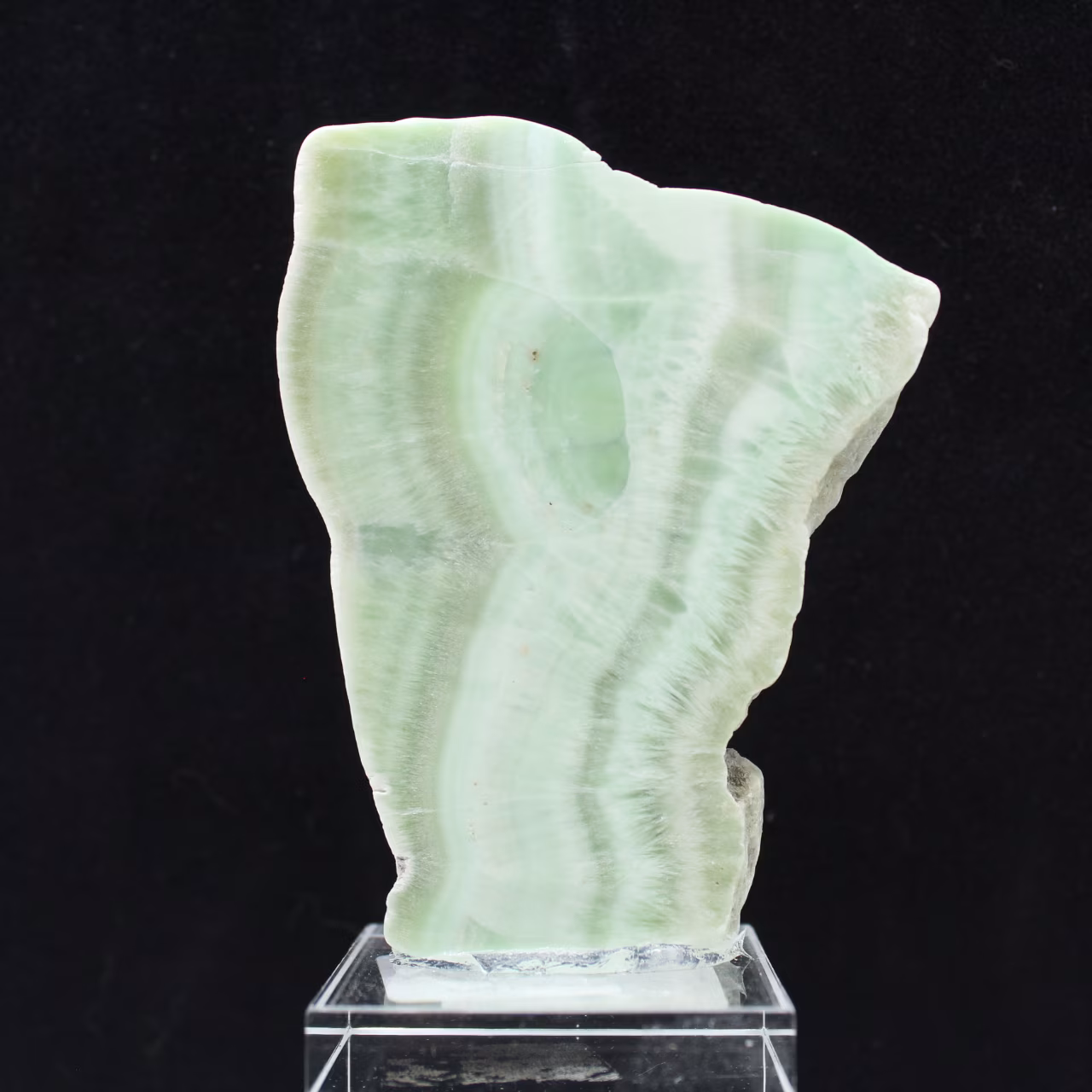 Polished Green Aragonite slice quality raw mineral