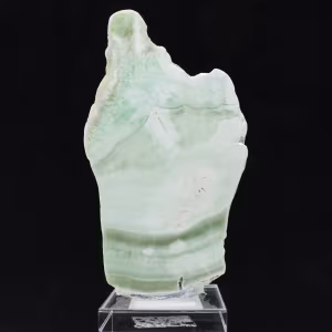 Authentic polished Green Aragonite stone slice