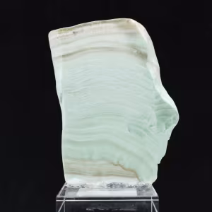Polished Green Aragonite slice quality raw mineral