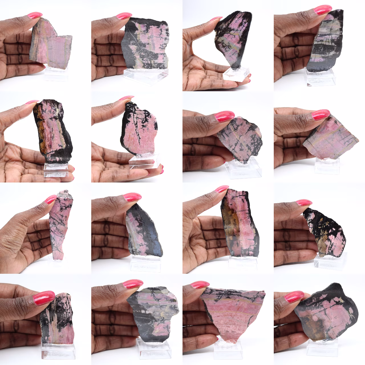 Polished Rhodonite slice quality decoration piece