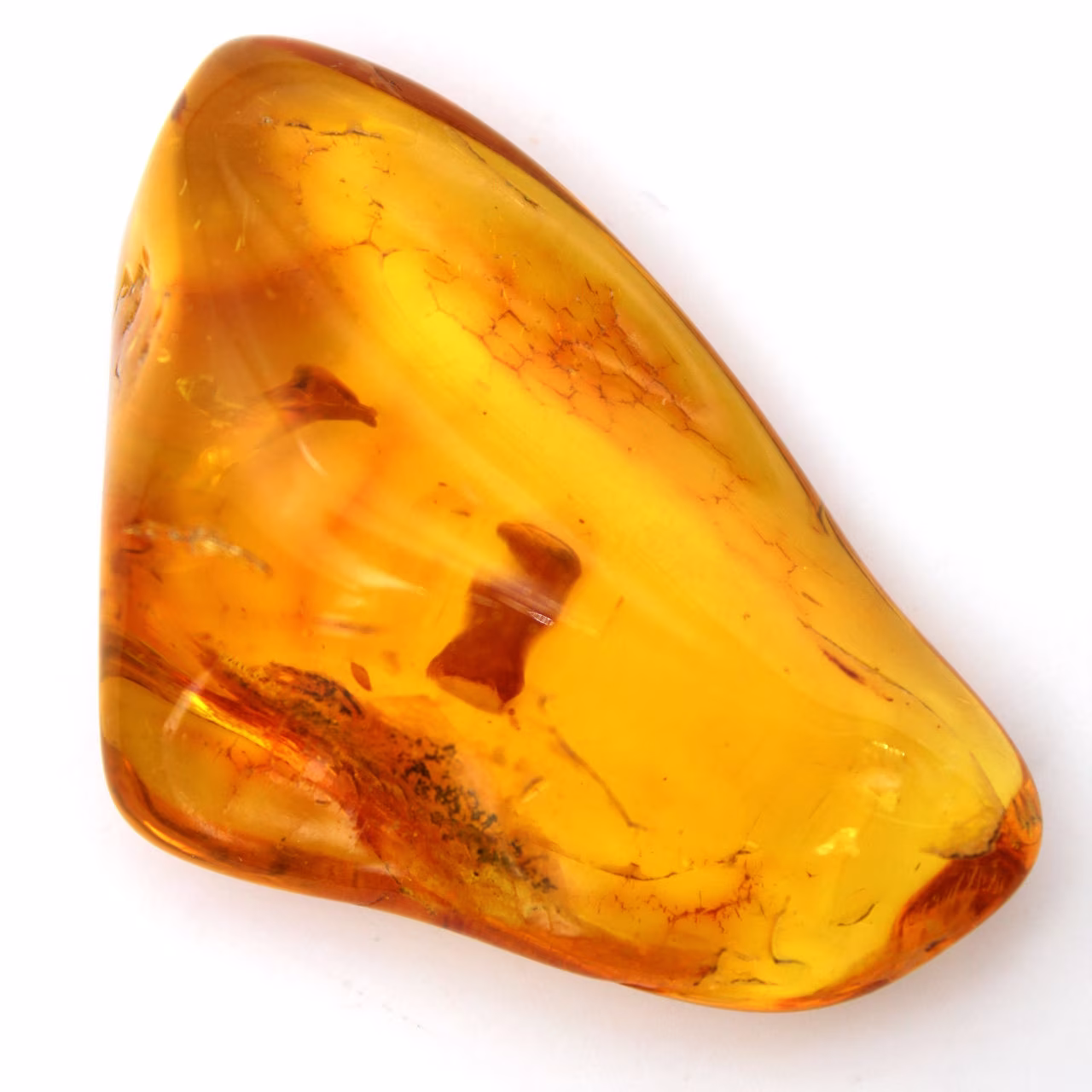 Yellow Baltic Amber – Polished Pebble, Decorative Object
