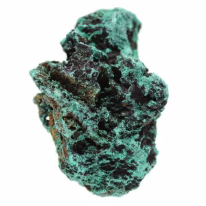 Raw Block of Fibrous Malachite