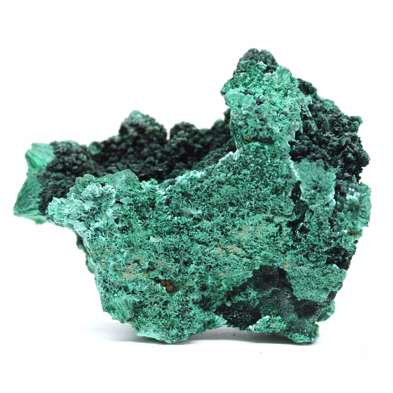 Raw Fibrous Malachite