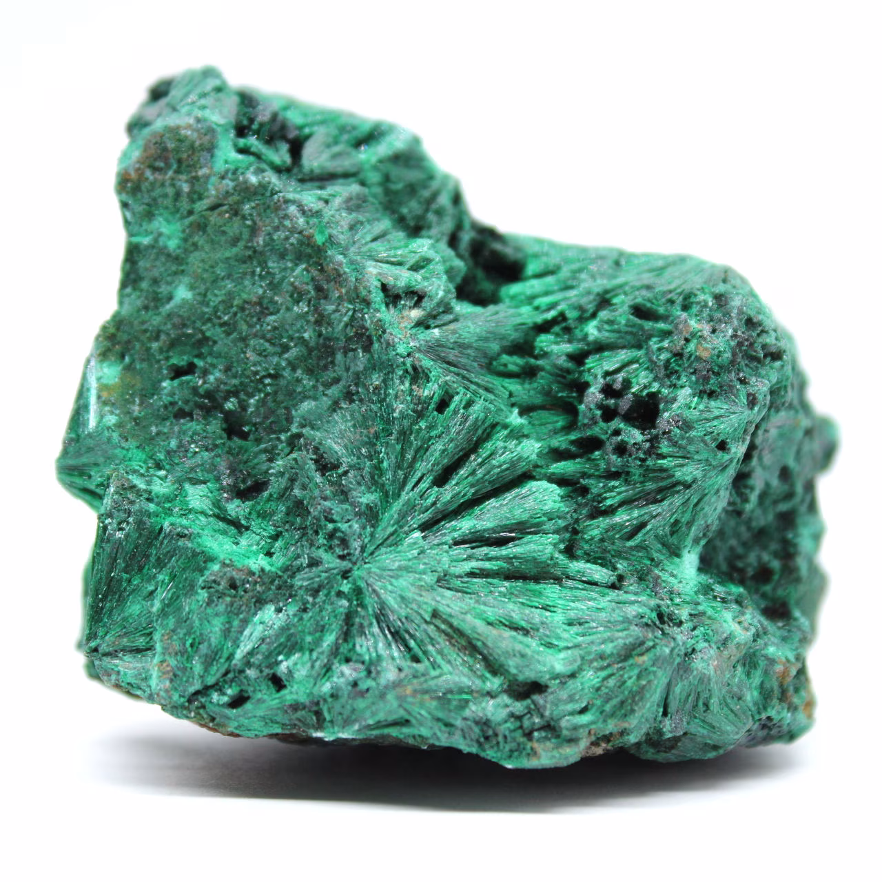 Raw Fibrous Malachite