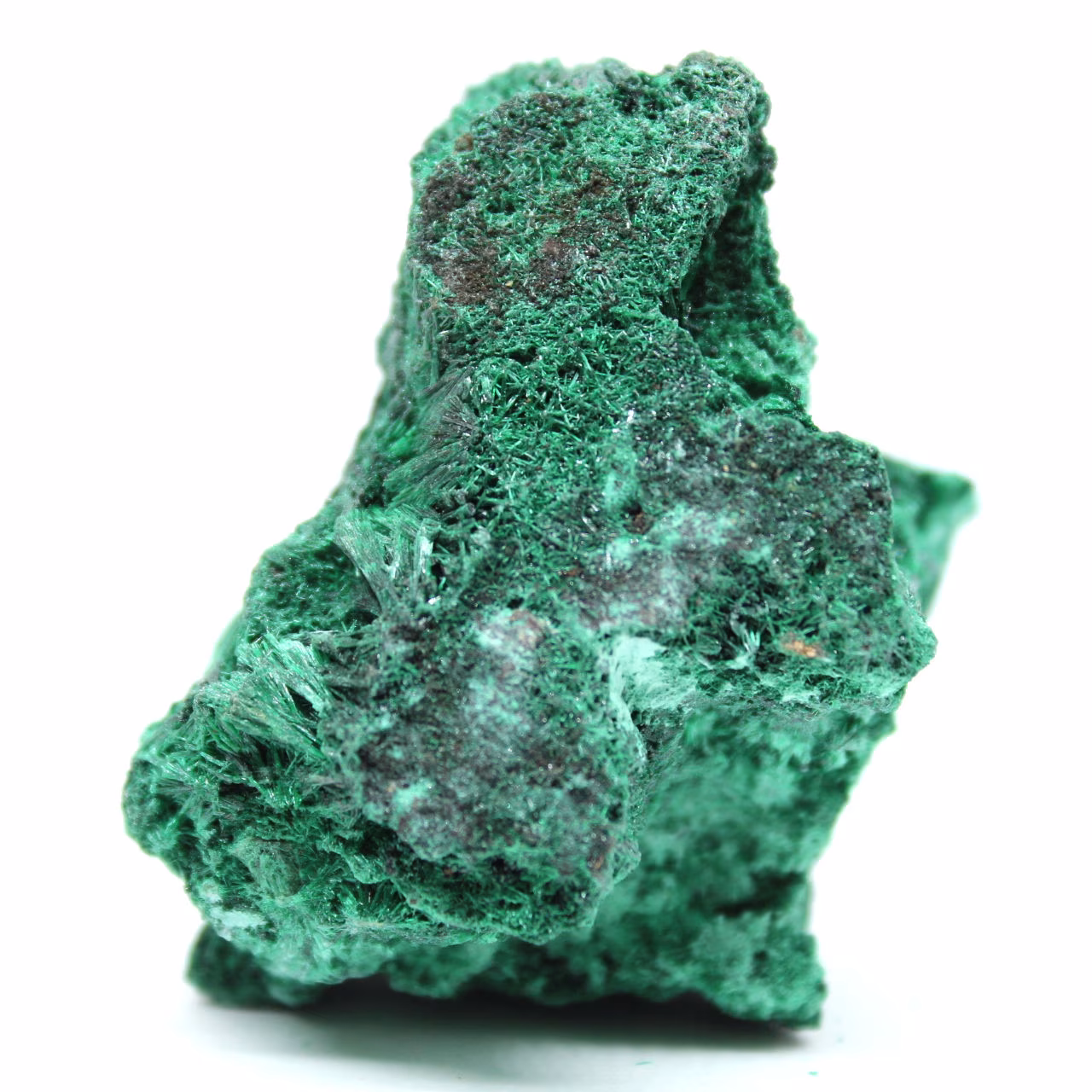 Raw Fibrous Malachite