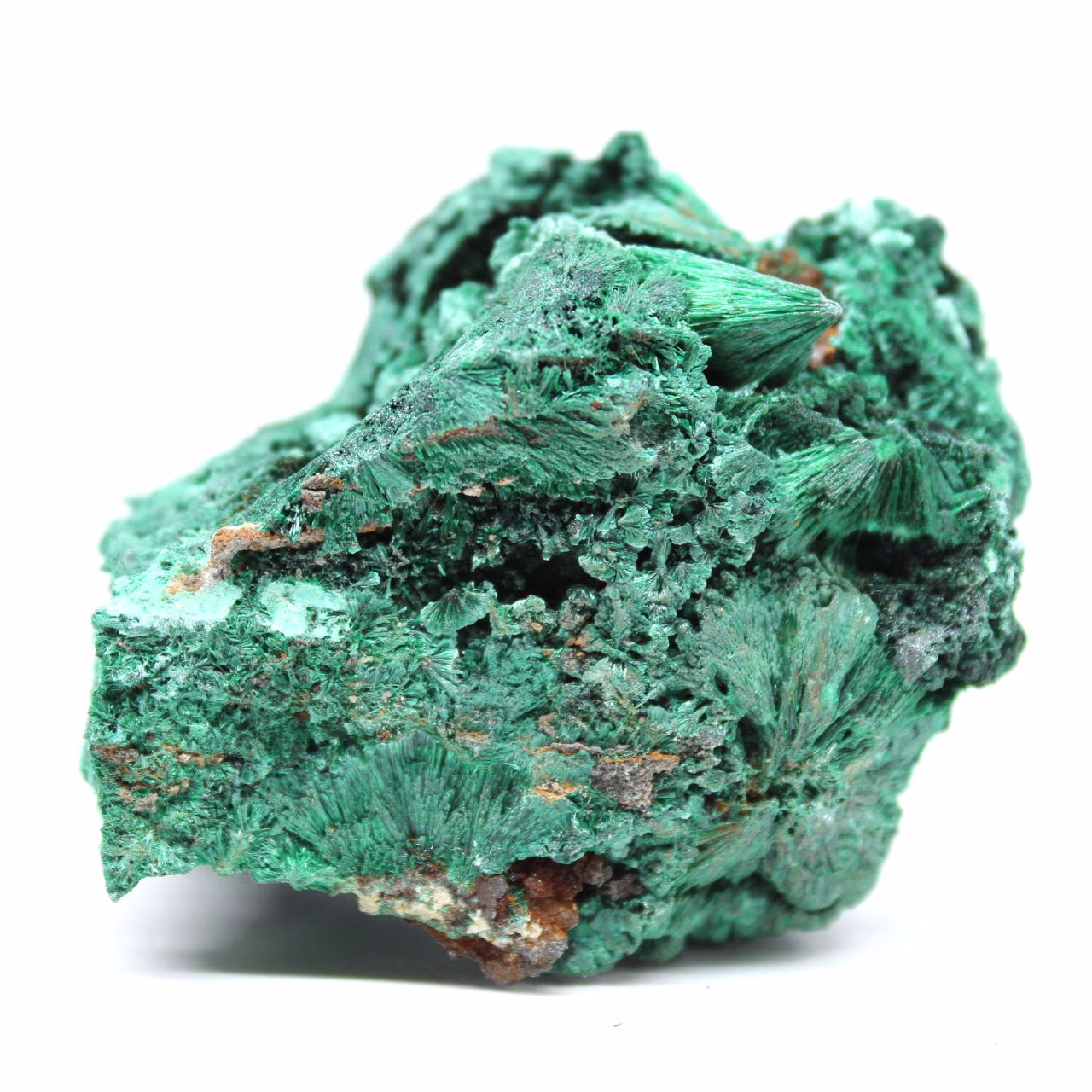 Raw Fibrous Malachite