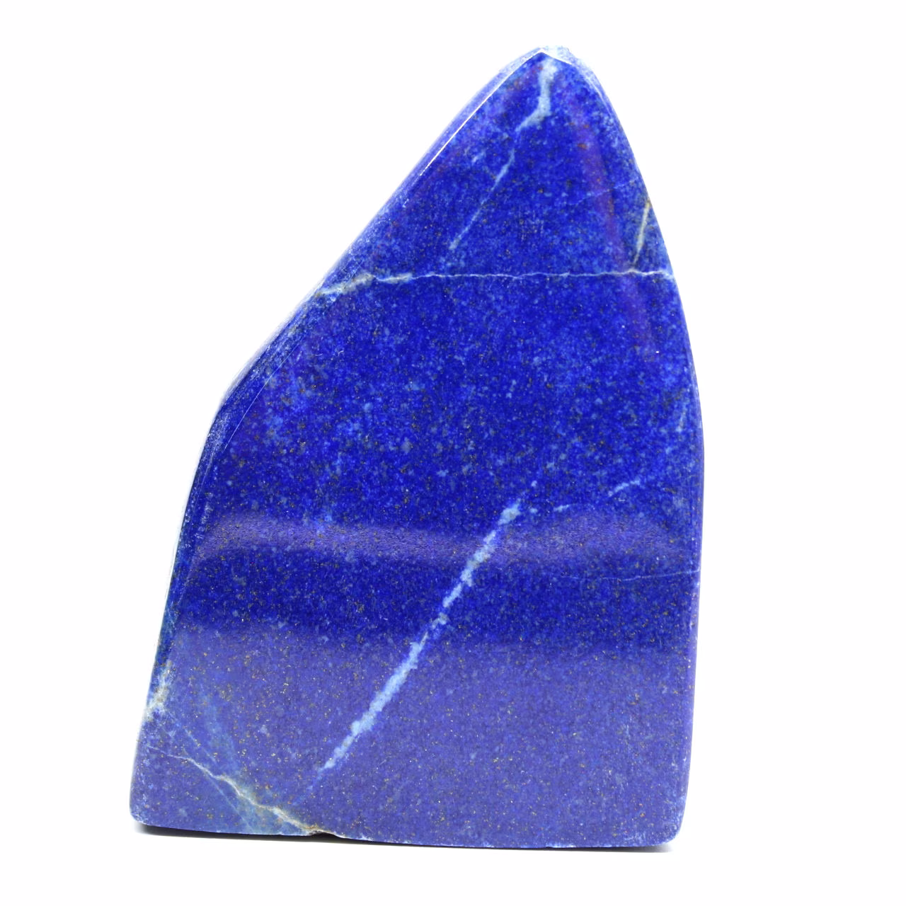 Polished blue lapis lazuli decorative block