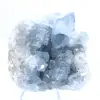 Blue celestite specimen with shiny crystals - 0