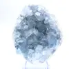 Blue celestite from Madagascar natural geode - 0